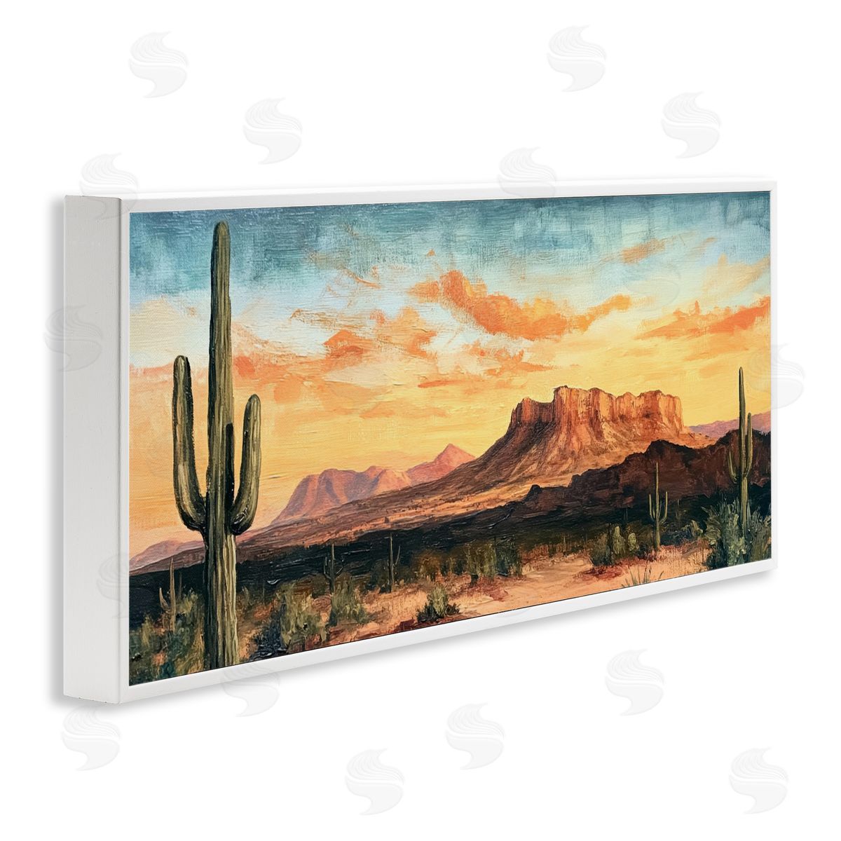 Petal Prints Design Classic Desert Sunrise Canvas Wall Art Print