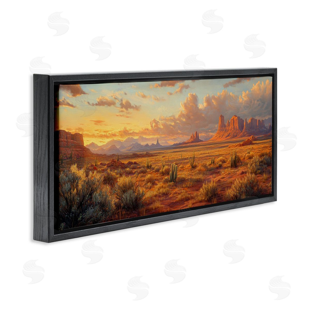 Petal Prints Design Distant Plateau Canyon Canvas Wall Art Print