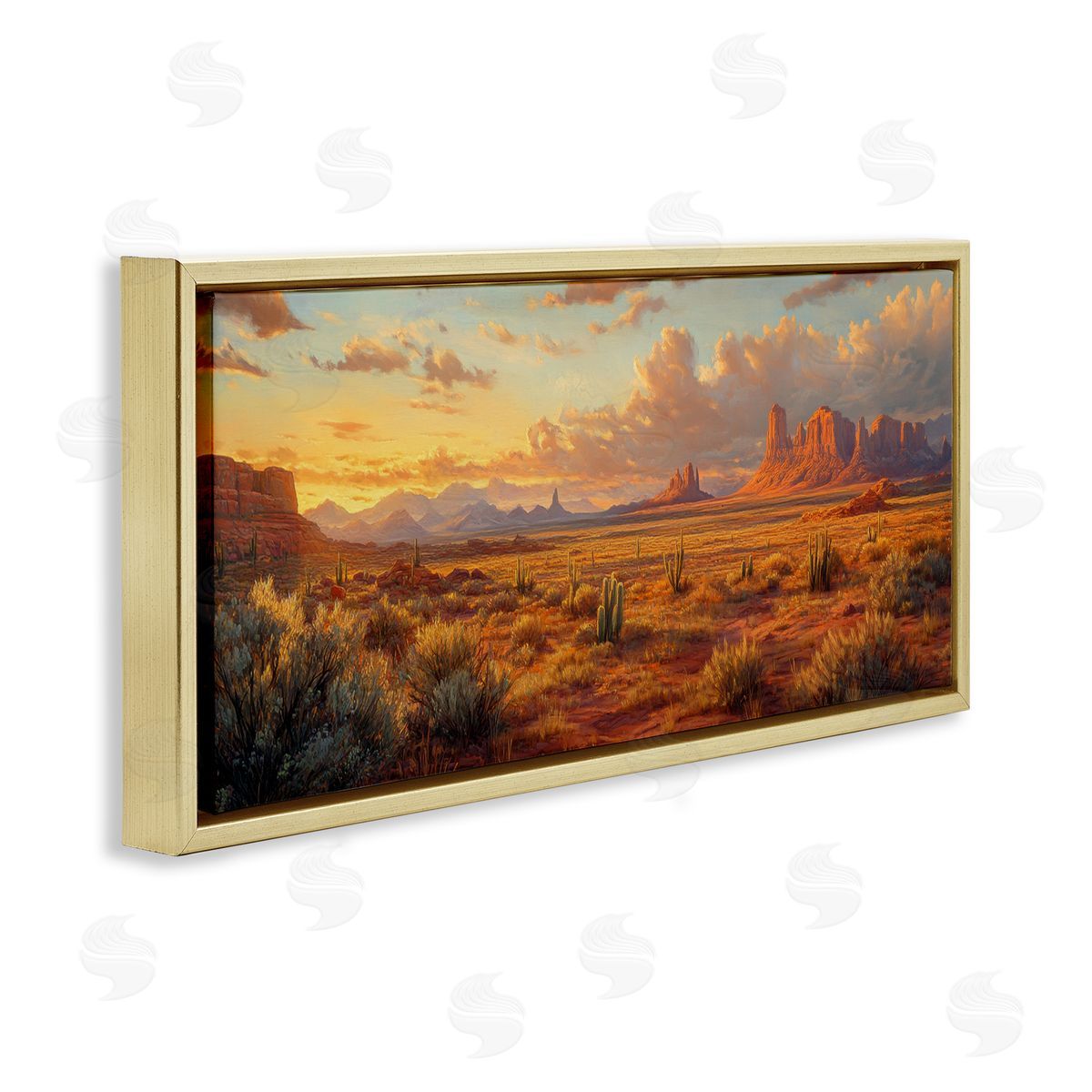 Petal Prints Design Distant Plateau Canyon Canvas Wall Art Print