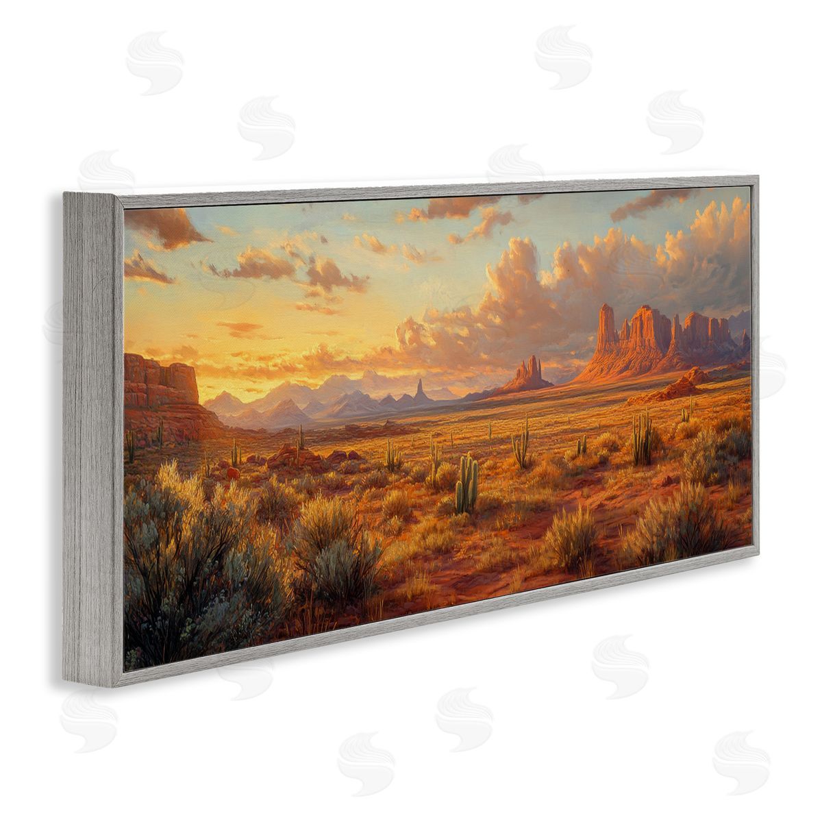 Petal Prints Design Distant Plateau Canyon Canvas Wall Art Print