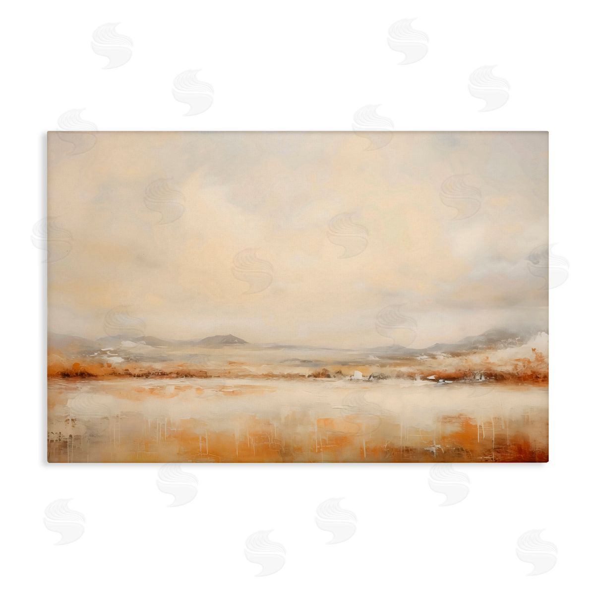 LSR Creative Studio Ivory and Bronze Landscape Canvas Wall Art Print