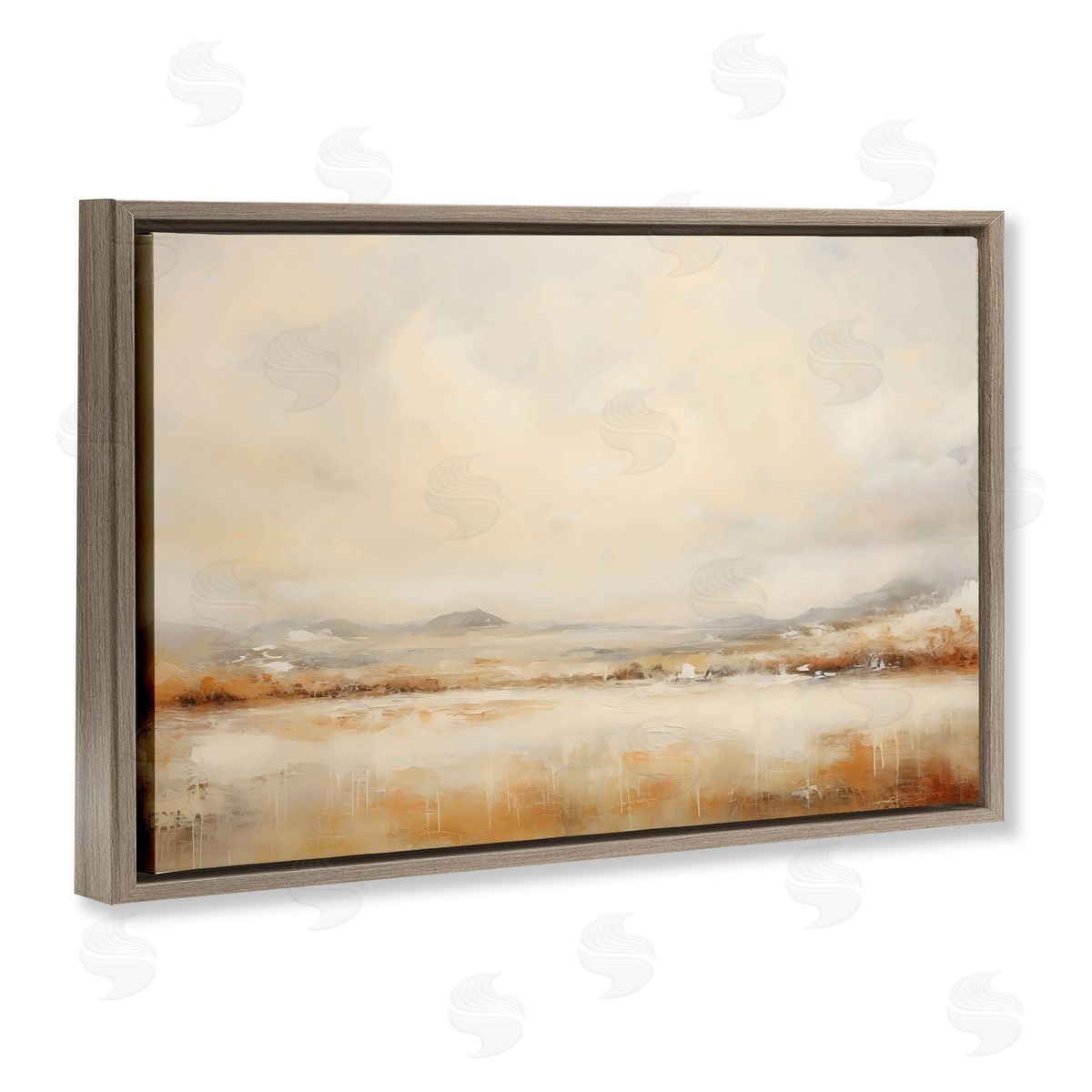 LSR Creative Studio Ivory and Bronze Landscape Canvas Wall Art Print