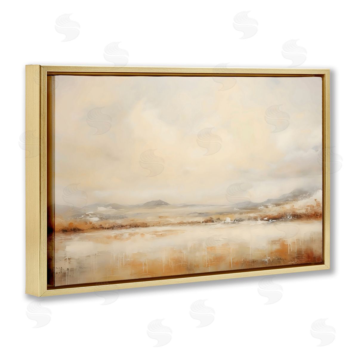 LSR Creative Studio Ivory and Bronze Landscape Canvas Wall Art Print