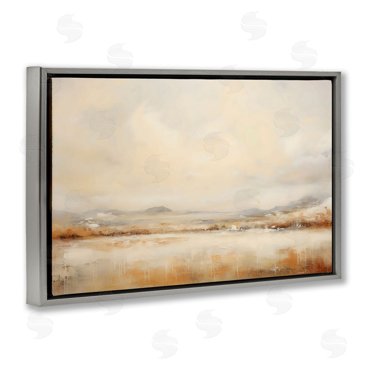 LSR Creative Studio Ivory and Bronze Landscape Canvas Wall Art Print