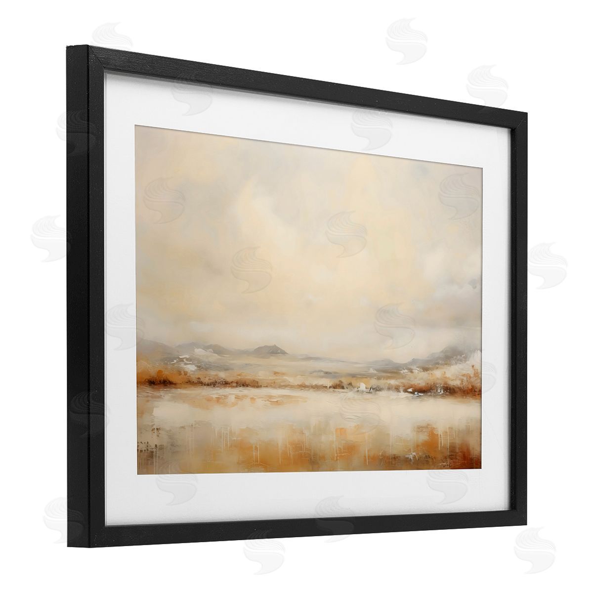 LSR Creative Studio Ivory and Bronze Landscape Canvas Wall Art Print