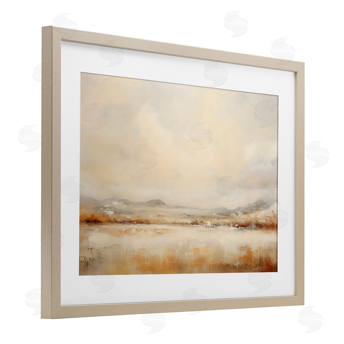 LSR Creative Studio Ivory and Bronze Landscape Canvas Wall Art Print