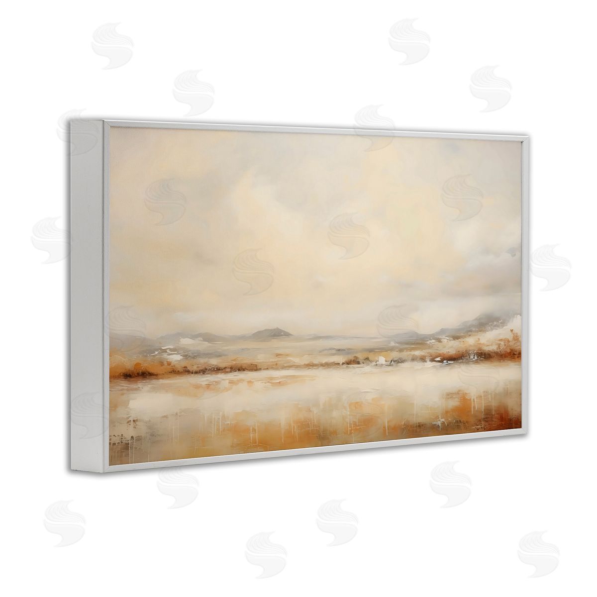 LSR Creative Studio Ivory and Bronze Landscape Canvas Wall Art Print