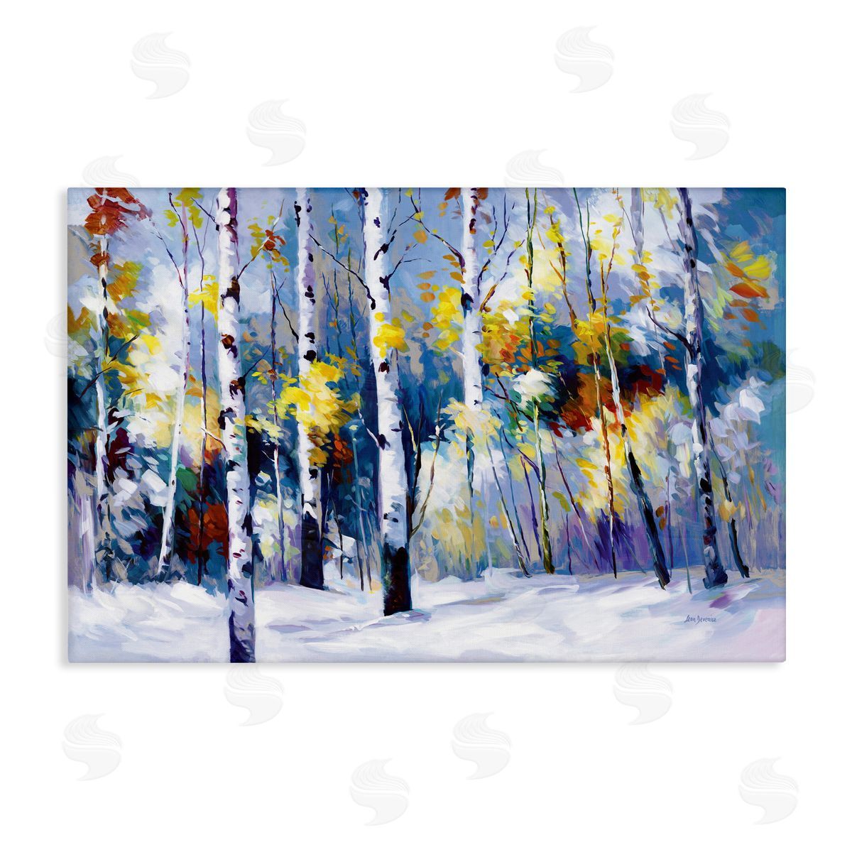 Leon Devenice | Autumn Birch Trees Snowy Forest