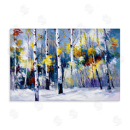 Leon Devenice | Autumn Birch Trees Snowy Forest