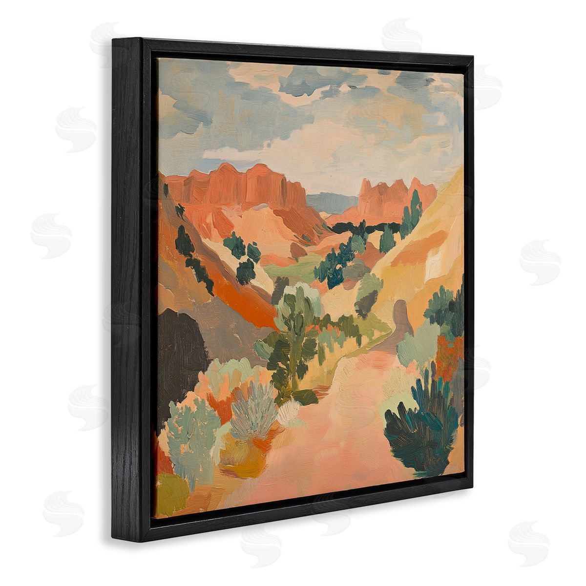 Petal Prints Design Abstract Desert Scene Canvas Wall Art Print