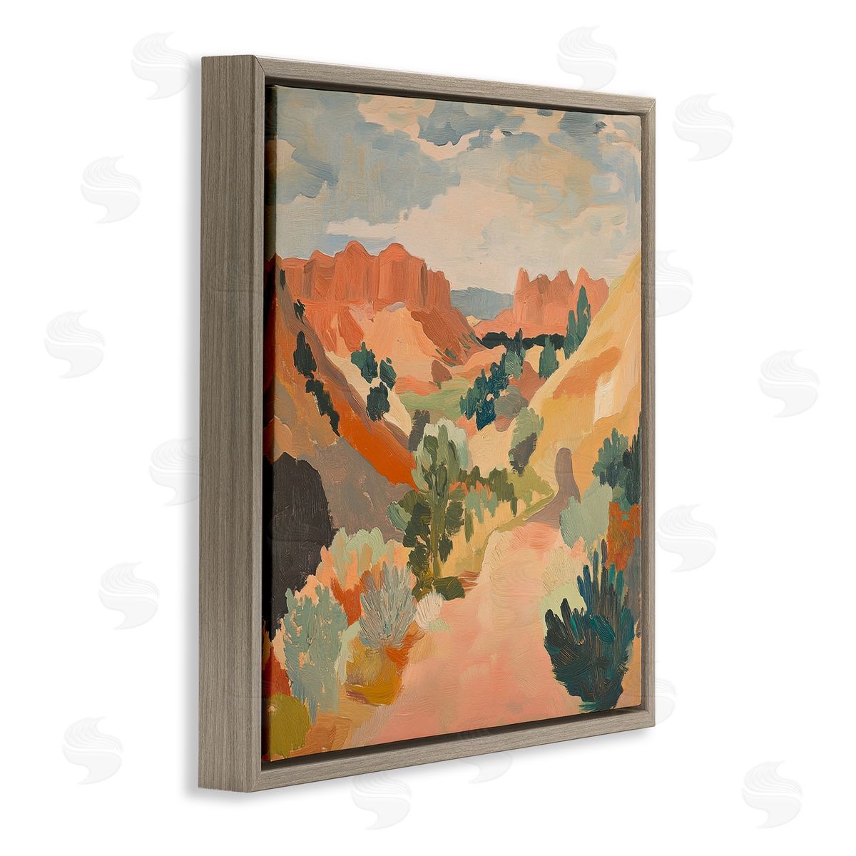 Petal Prints Design Abstract Desert Scene Canvas Wall Art Print