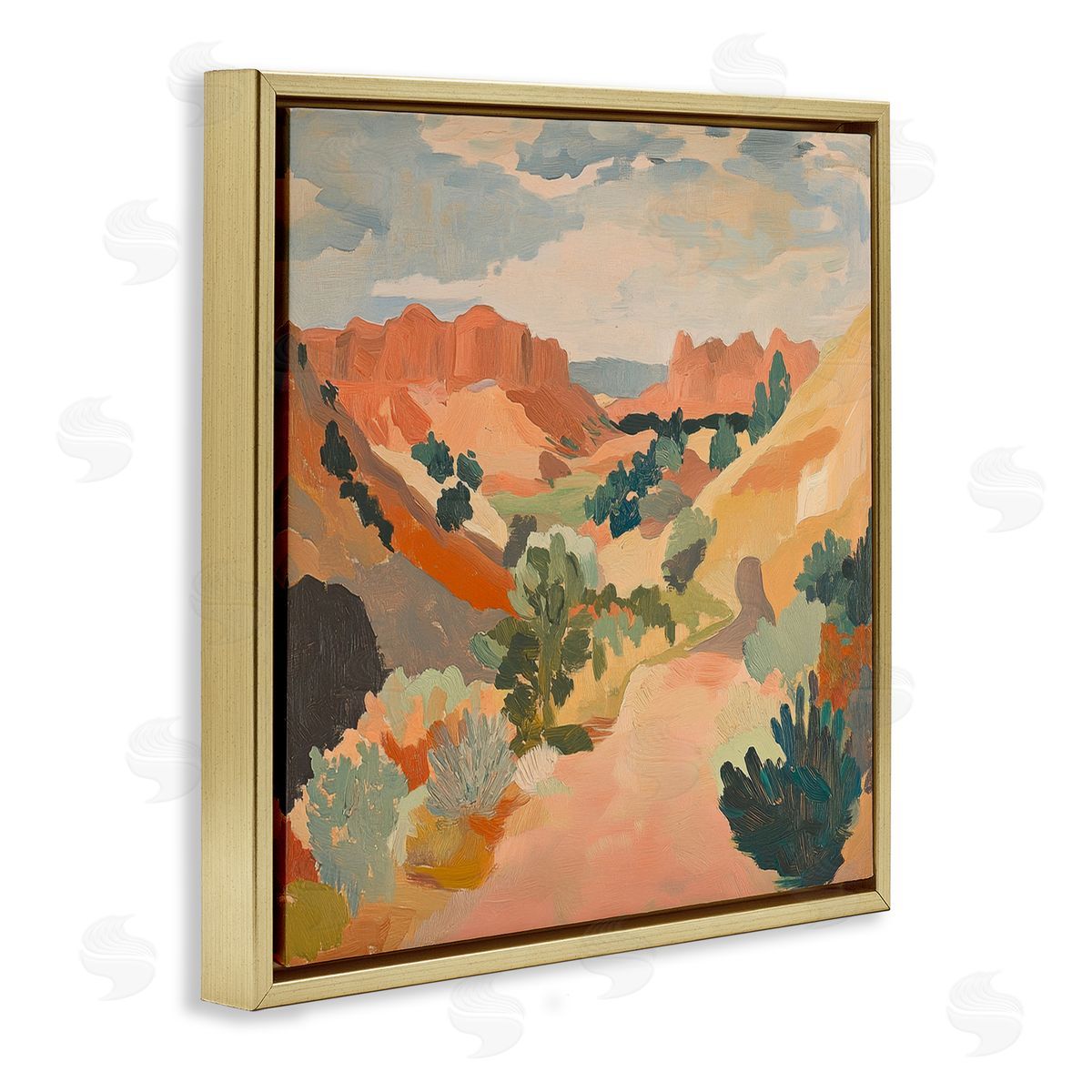 Petal Prints Design Abstract Desert Scene Canvas Wall Art Print