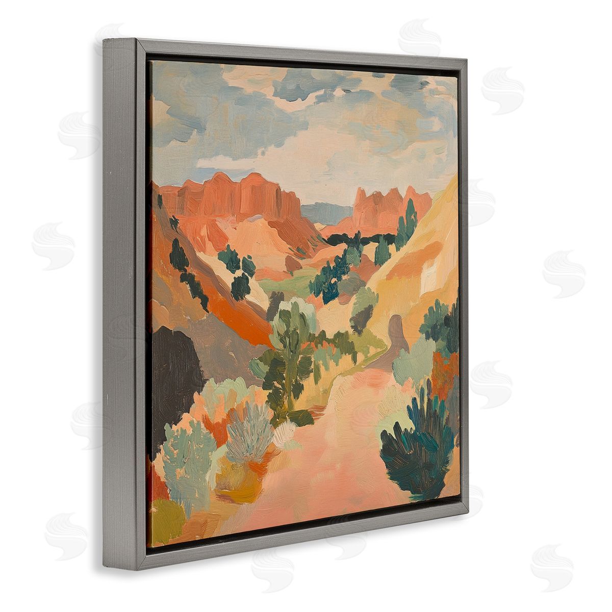 Petal Prints Design Abstract Desert Scene Canvas Wall Art Print
