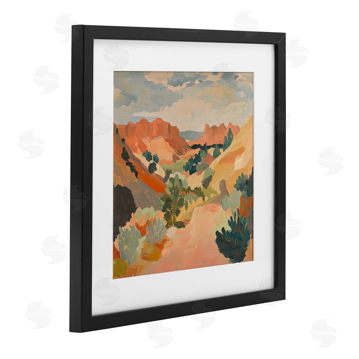 Petal Prints Design Abstract Desert Scene Canvas Wall Art Print