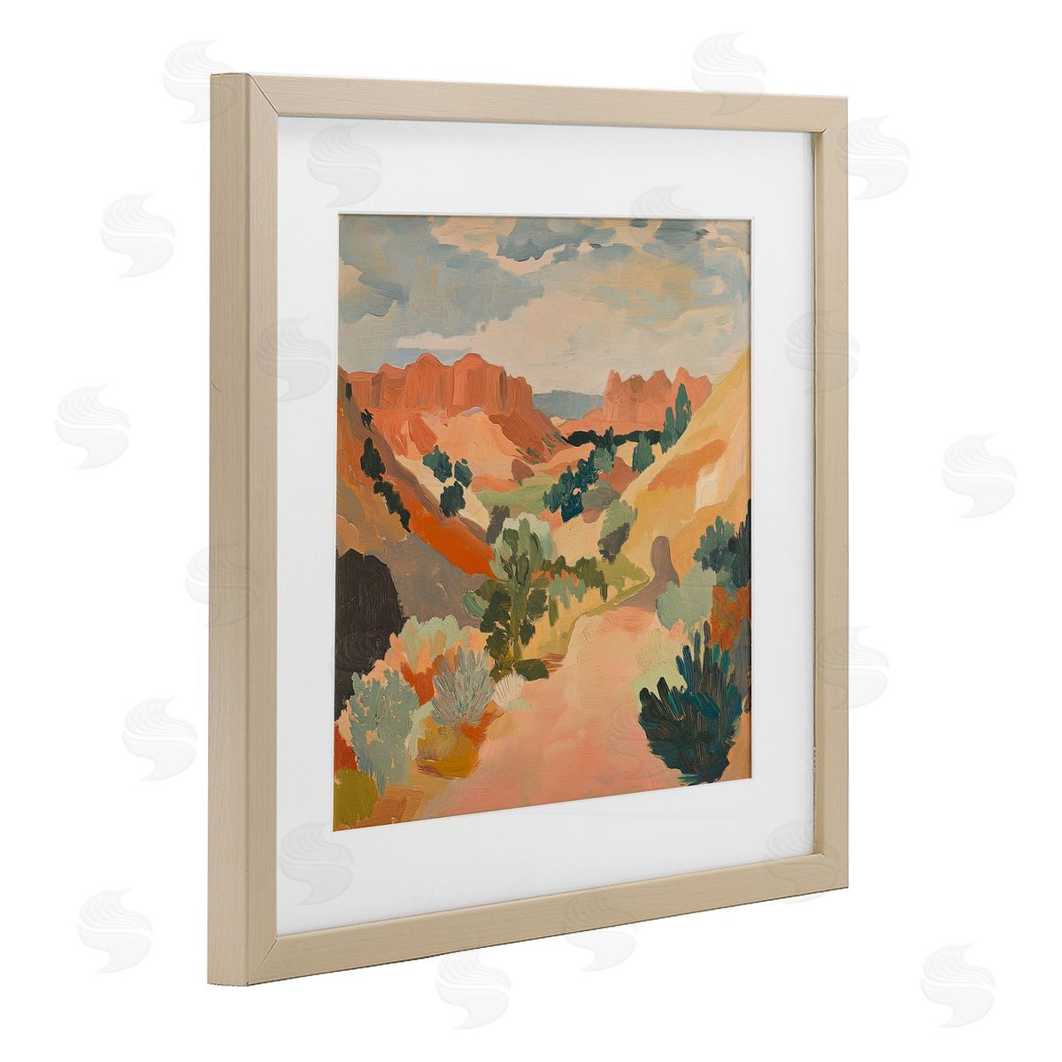 Petal Prints Design Abstract Desert Scene Canvas Wall Art Print