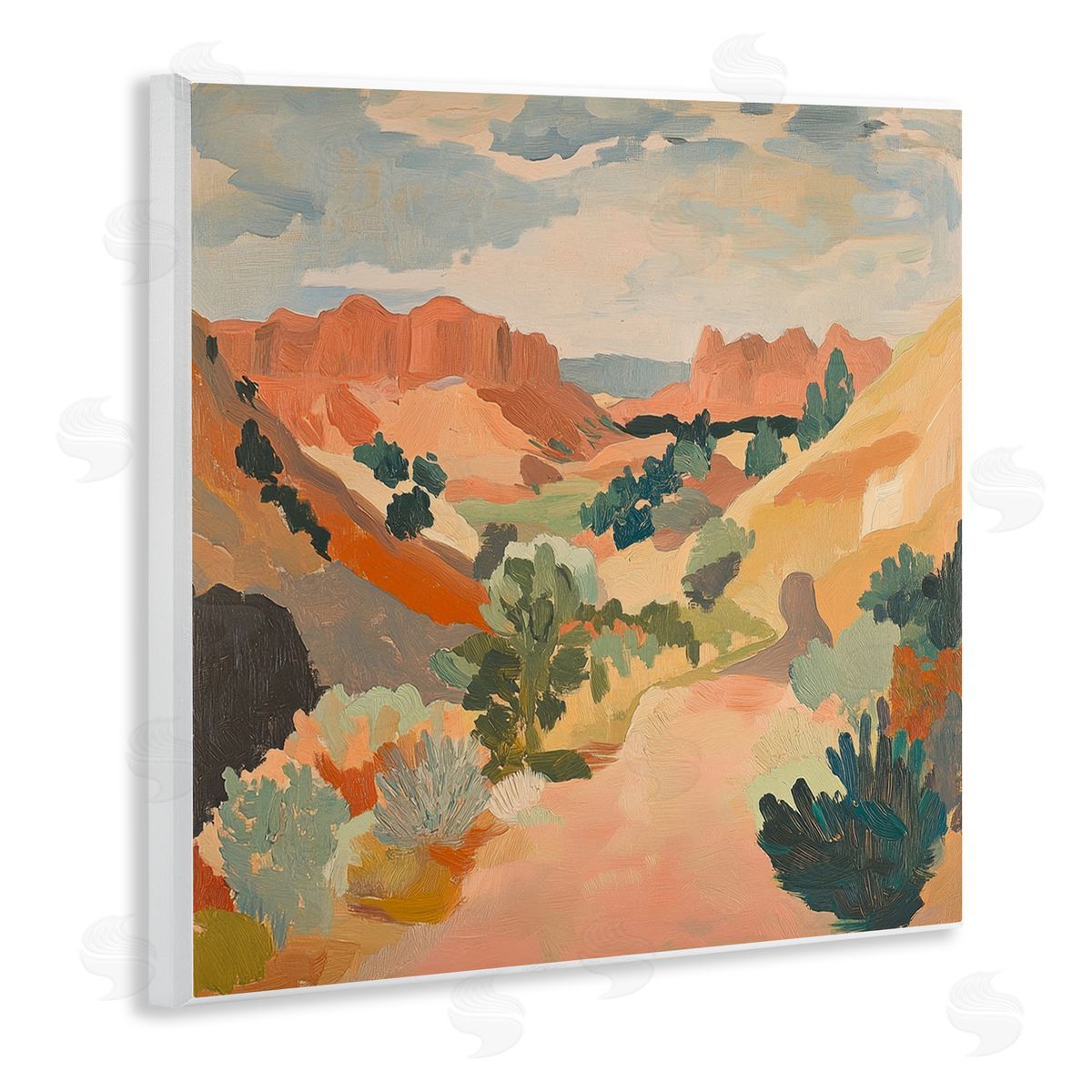 Petal Prints Design Abstract Desert Scene Canvas Wall Art Print