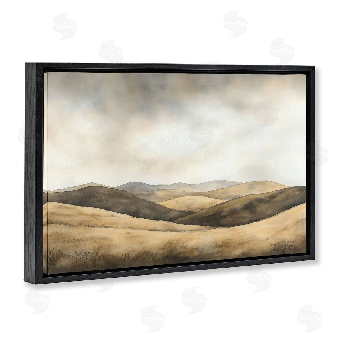 LSR Creative Studio Brown Landscape Hills Canvas Wall Art Print