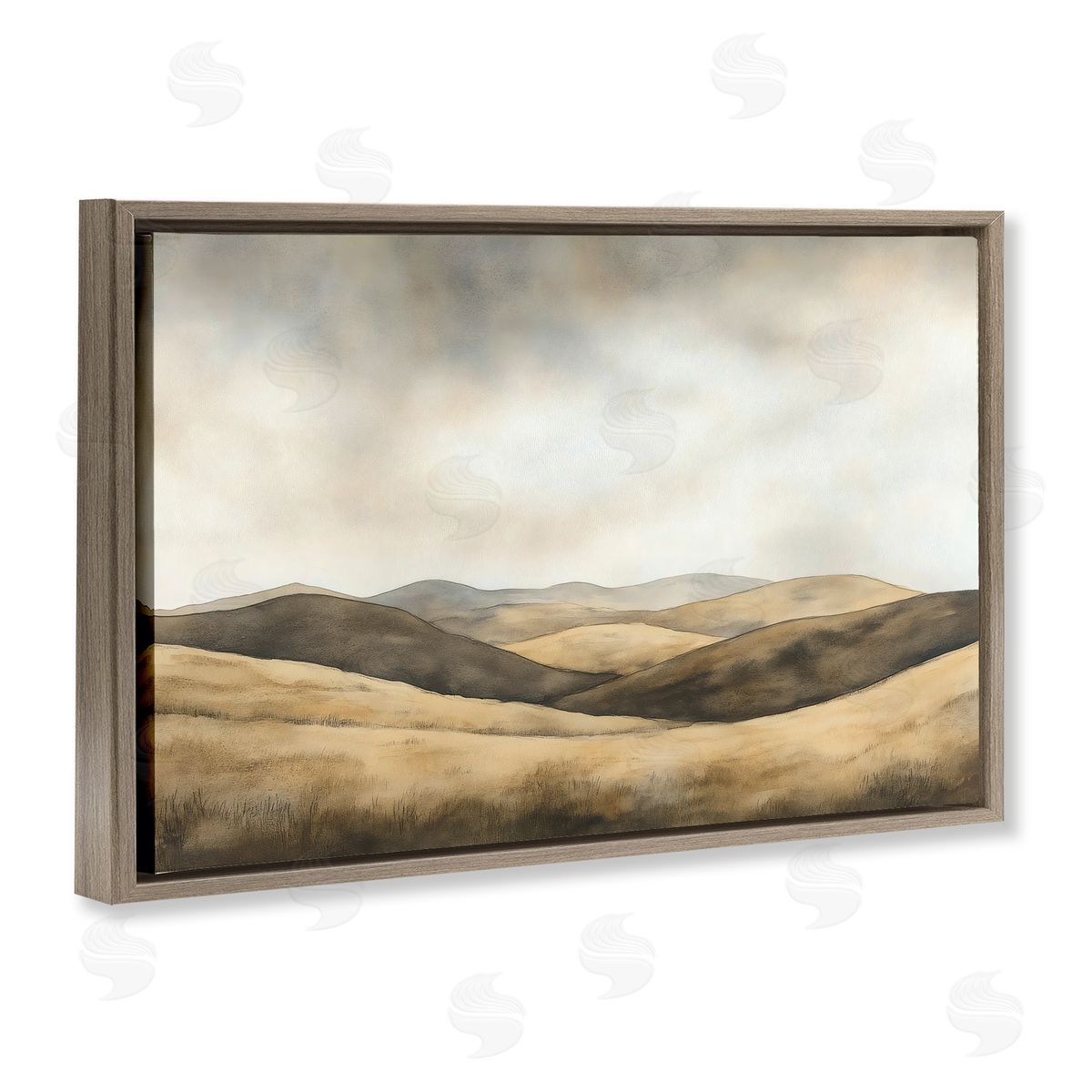 LSR Creative Studio Brown Landscape Hills Canvas Wall Art Print