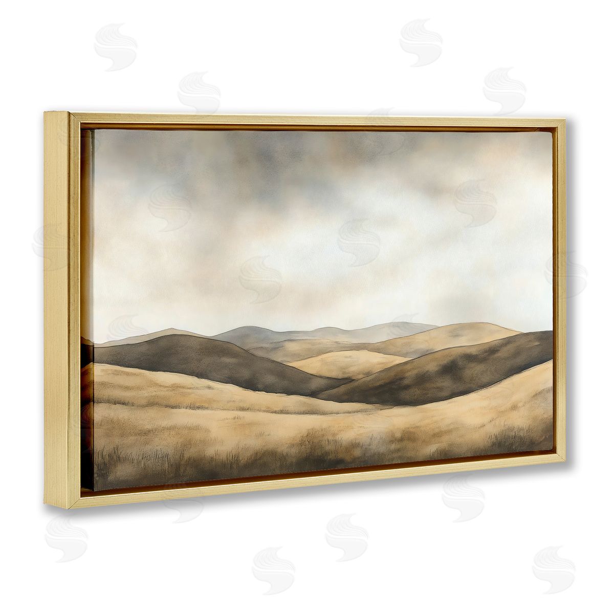 LSR Creative Studio Brown Landscape Hills Canvas Wall Art Print