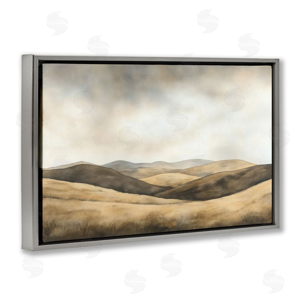 LSR Creative Studio Brown Landscape Hills Canvas Wall Art Print