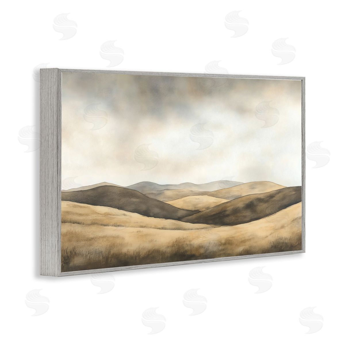 LSR Creative Studio Brown Landscape Hills Canvas Wall Art Print