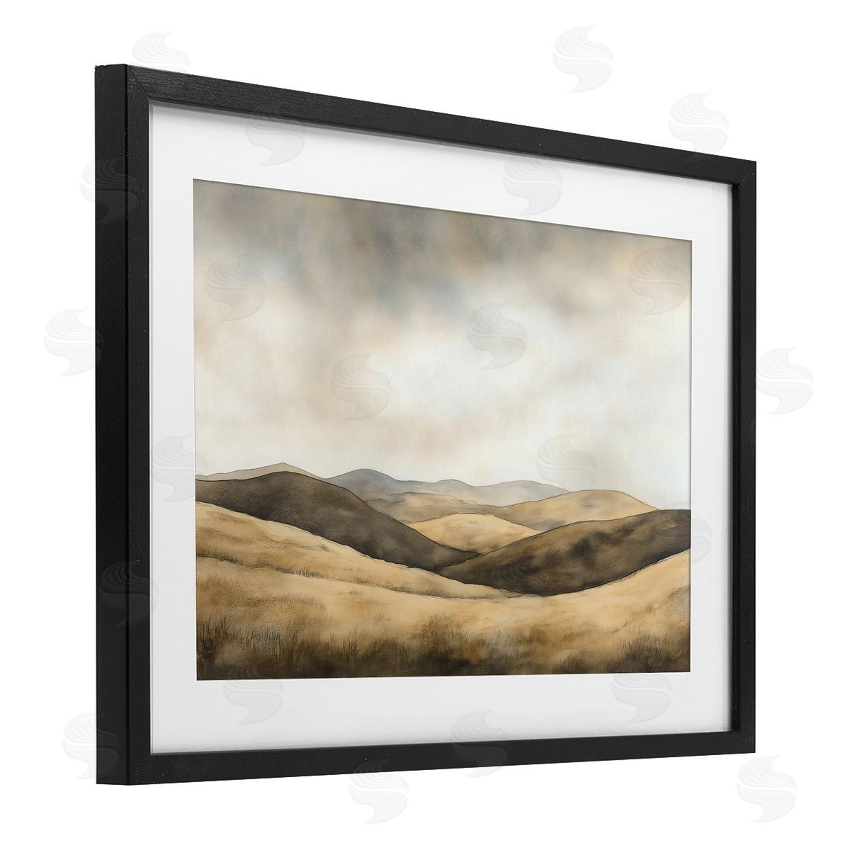 LSR Creative Studio Brown Landscape Hills Canvas Wall Art Print