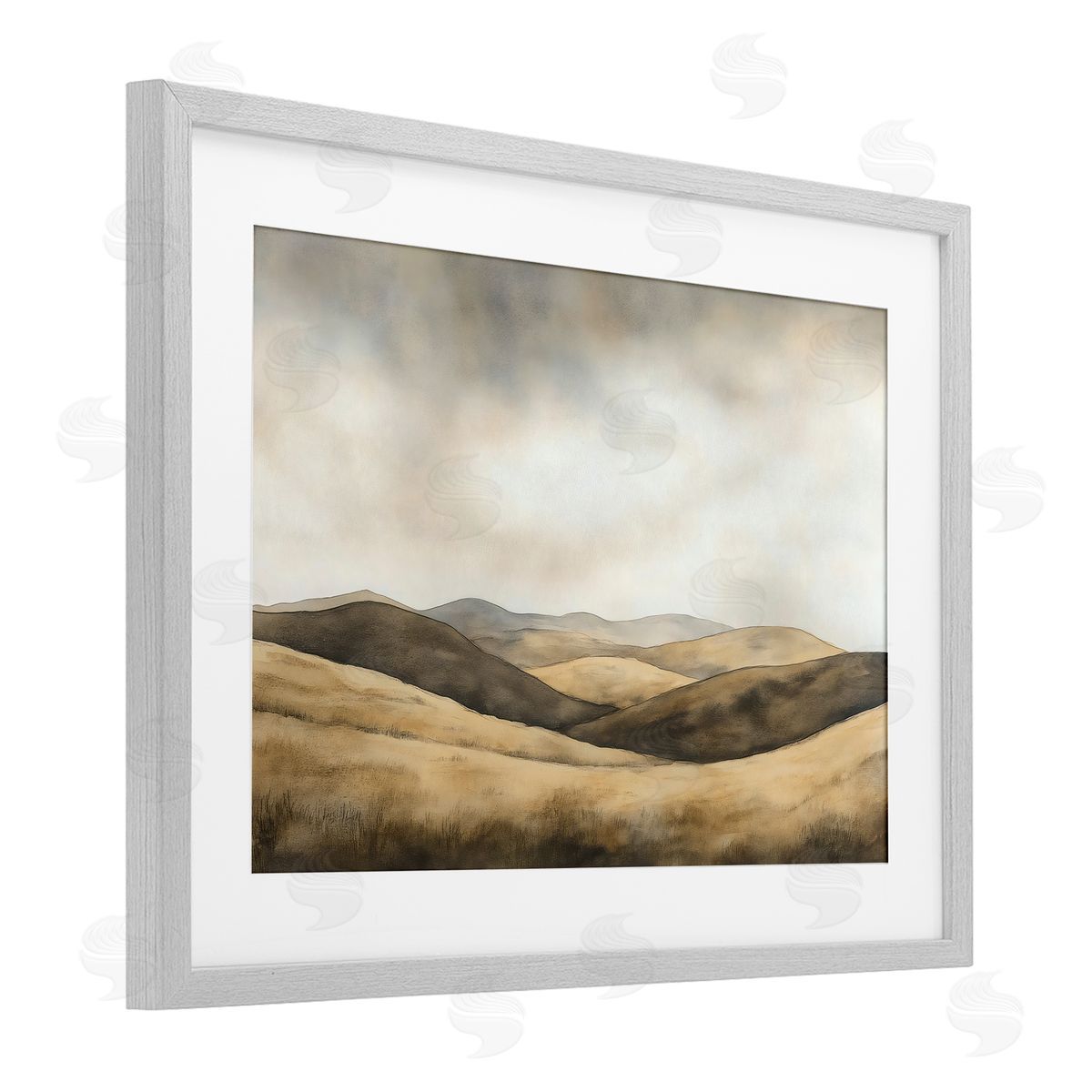 LSR Creative Studio Brown Landscape Hills Canvas Wall Art Print