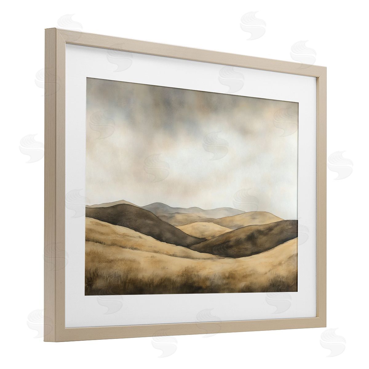 LSR Creative Studio Brown Landscape Hills Canvas Wall Art Print