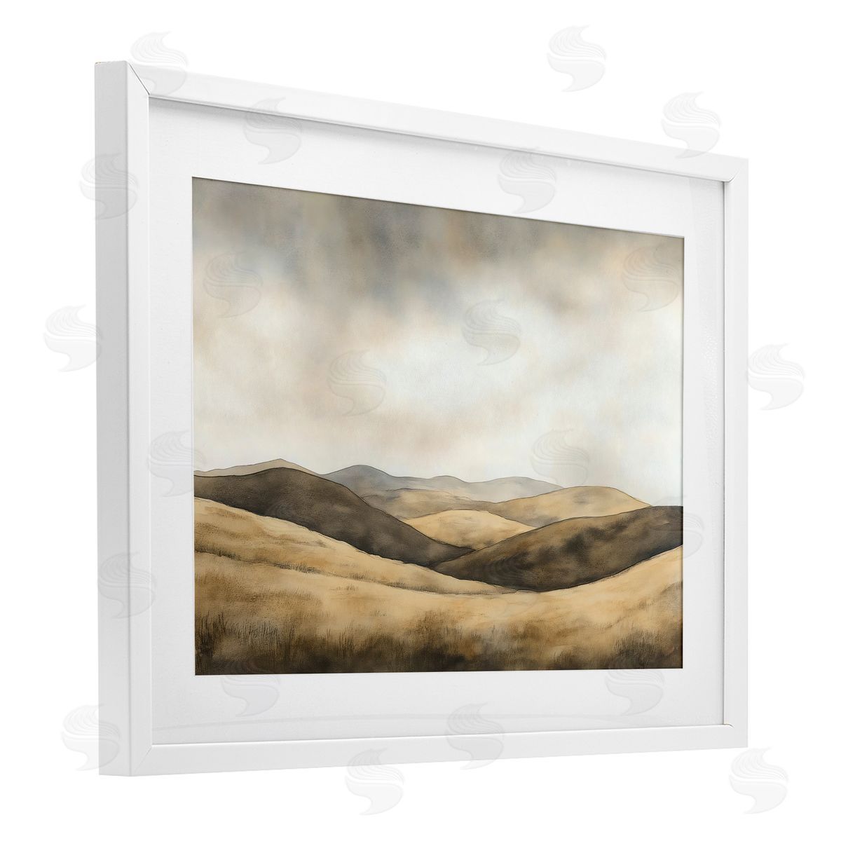 LSR Creative Studio Brown Landscape Hills Canvas Wall Art Print