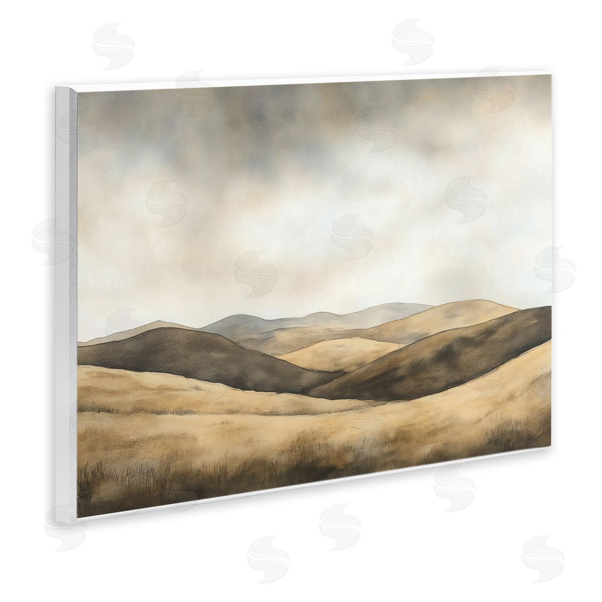 LSR Creative Studio Brown Landscape Hills Canvas Wall Art Print