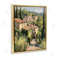 Petal Prints Design | Expressionist Village Buildings
