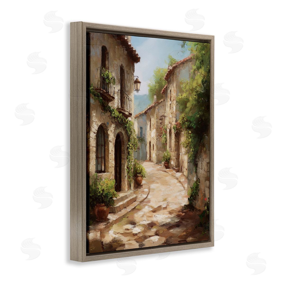 Petal Prints Design Timeless Village Pathway Canvas Wall Art Print