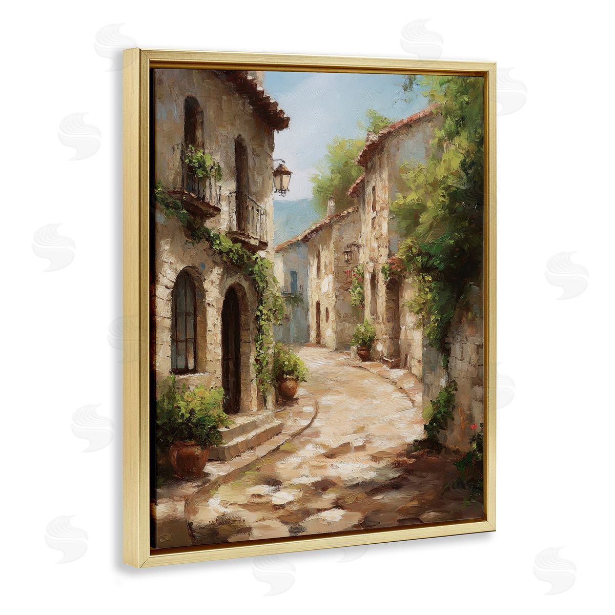 Petal Prints Design Timeless Village Pathway Canvas Wall Art Print