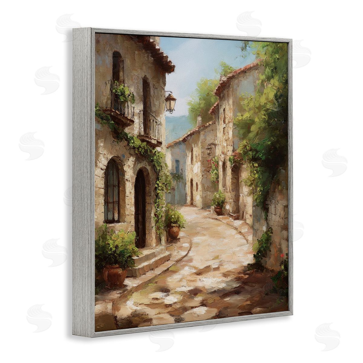 Petal Prints Design Timeless Village Pathway Canvas Wall Art Print