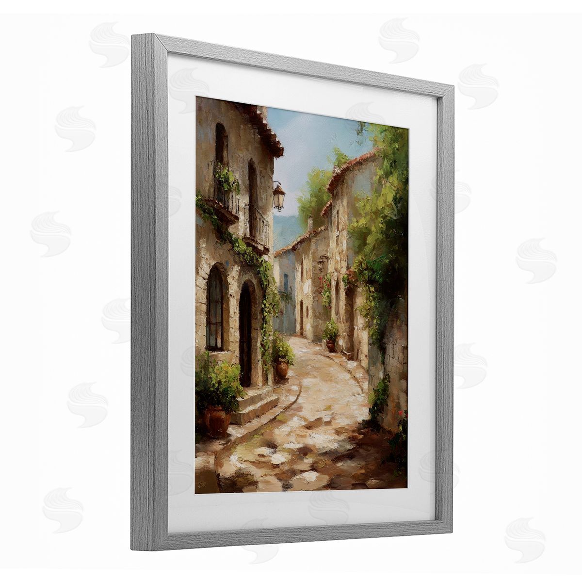 Petal Prints Design Timeless Village Pathway Canvas Wall Art Print