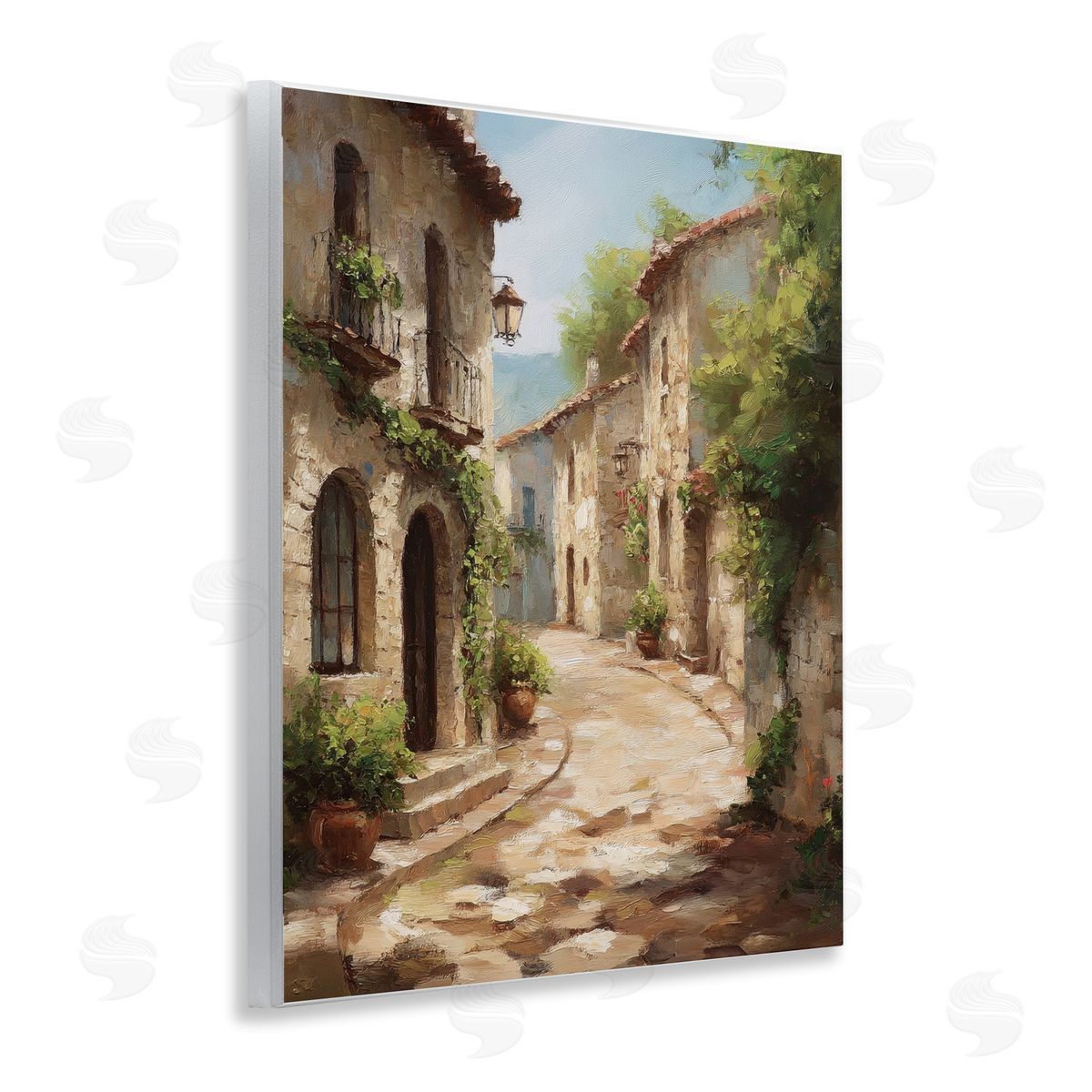Petal Prints Design Timeless Village Pathway Canvas Wall Art Print