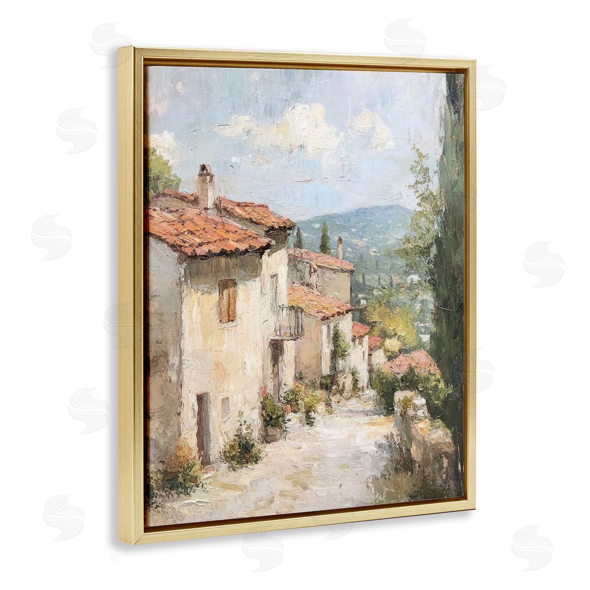 Petal Prints Design Quiet Village Path Canvas Wall Art Print