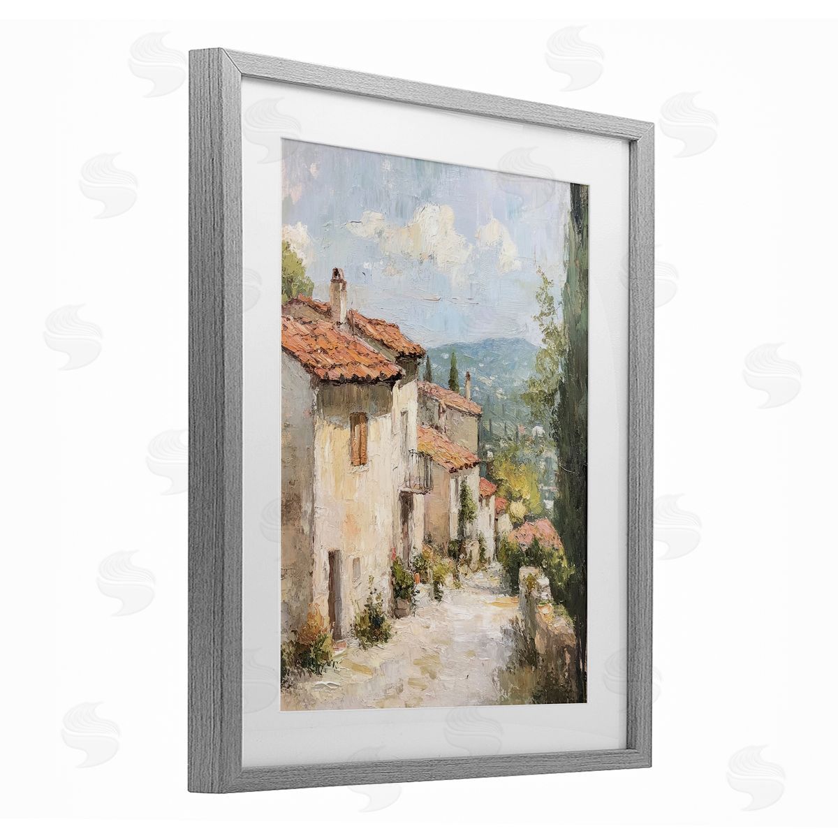 Petal Prints Design Quiet Village Path Canvas Wall Art Print