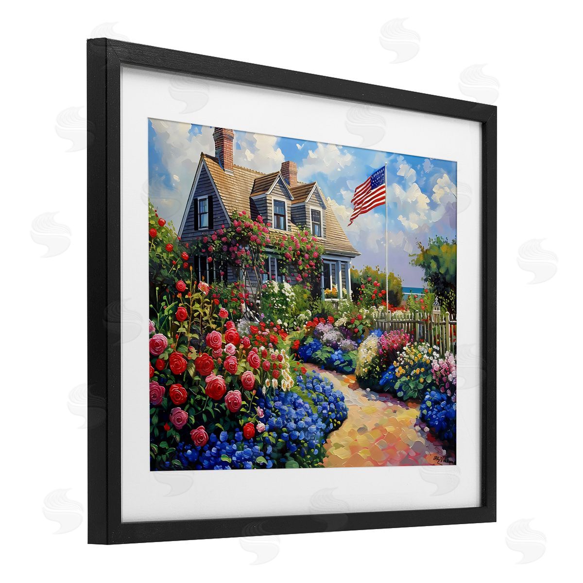 LSR Creative Studio An American House Canvas Wall Art Print