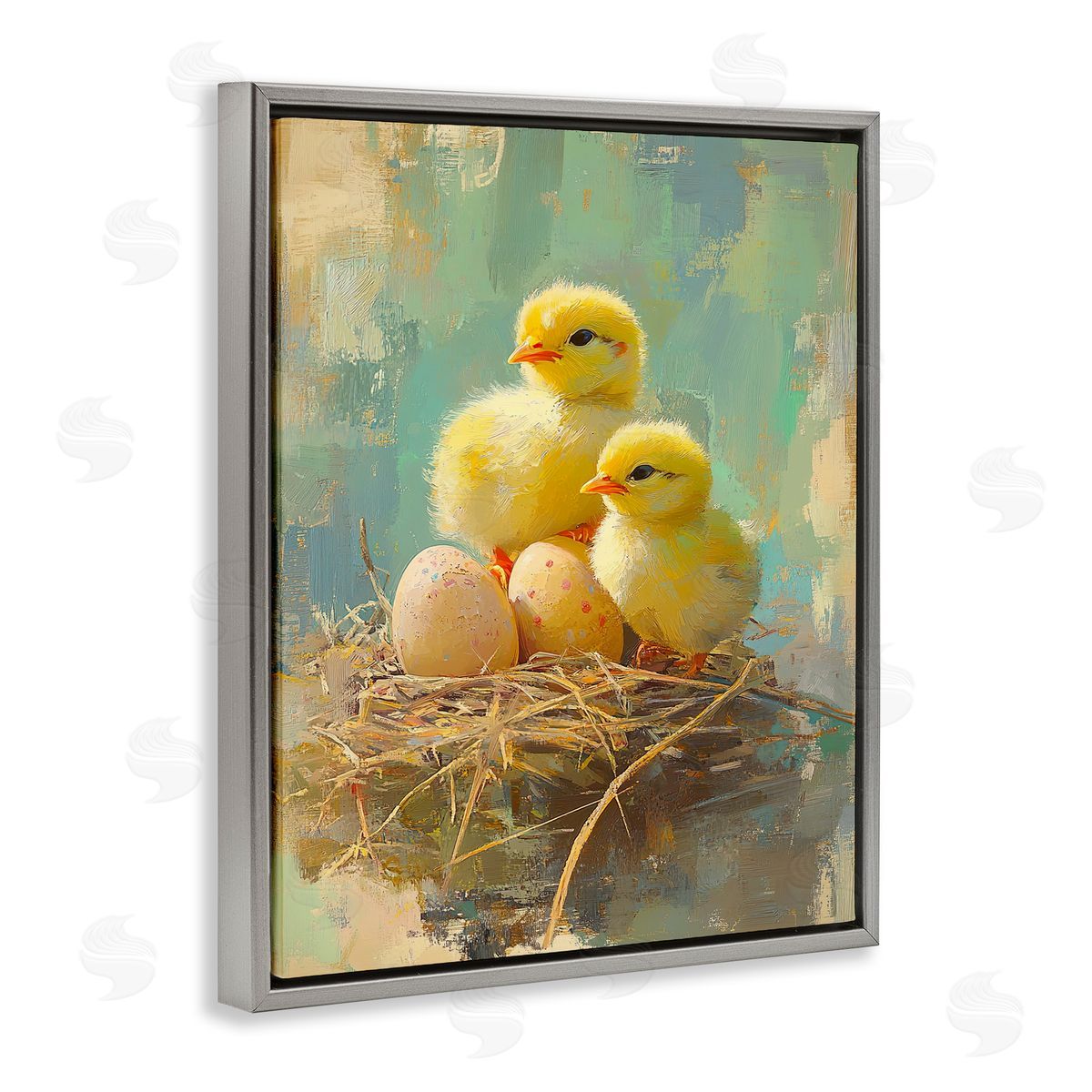 Franklyn Gregory Easter Chicks and Eggs Canvas Wall Art Print