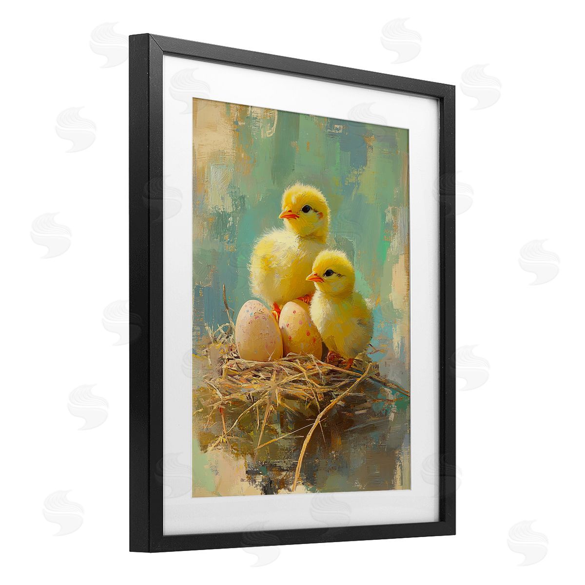 Franklyn Gregory Easter Chicks and Eggs Canvas Wall Art Print