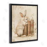 Arlington Prints | Neutral Rabbit & Books