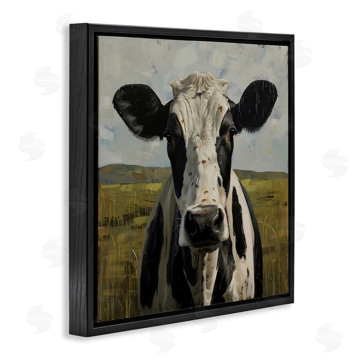 LSR Creative Studio Spotted Cow in Pasture Canvas Wall Art Print
