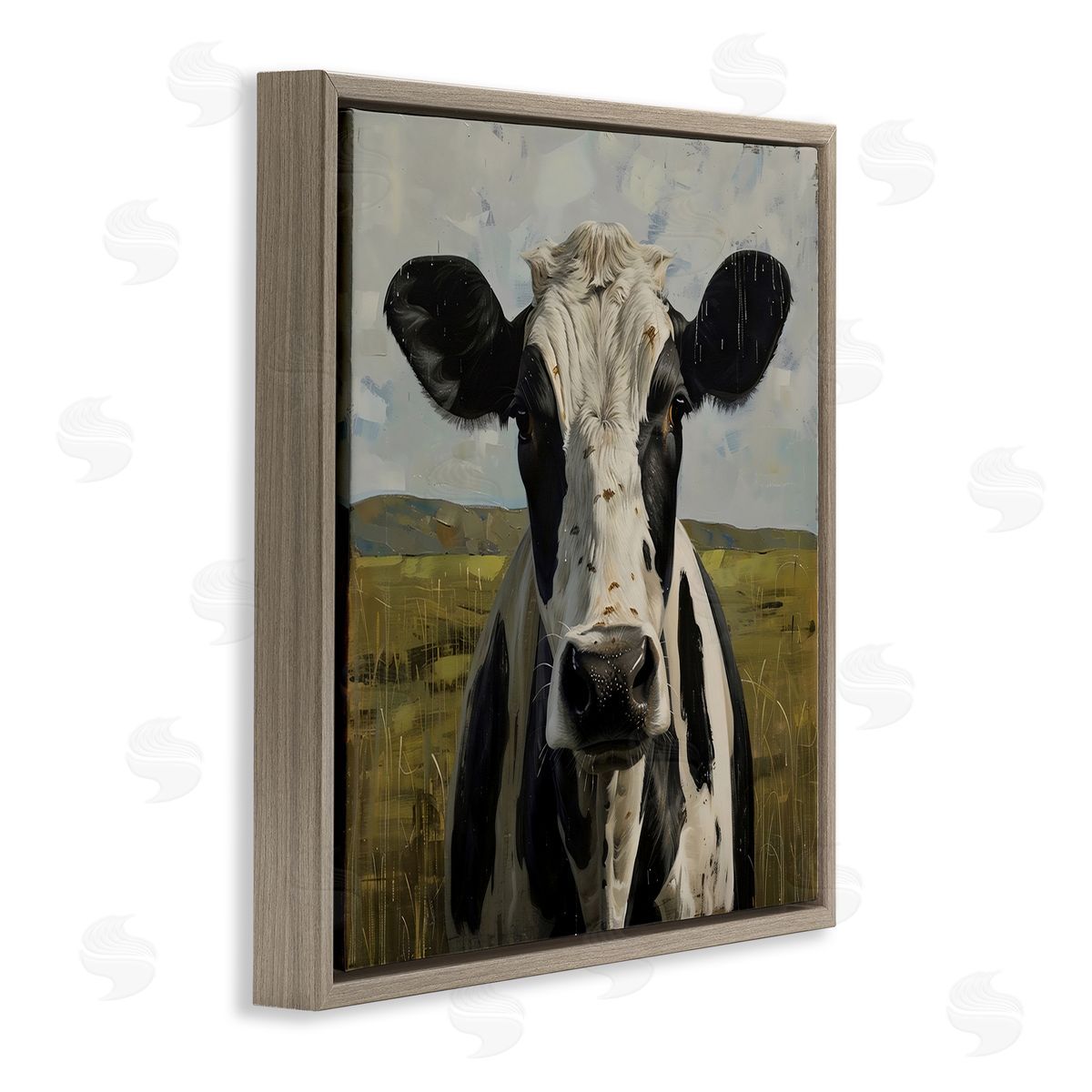 LSR Creative Studio Spotted Cow in Pasture Canvas Wall Art Print