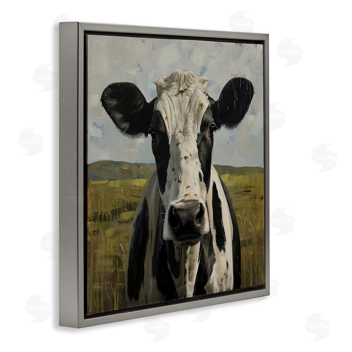 LSR Creative Studio Spotted Cow in Pasture Canvas Wall Art Print