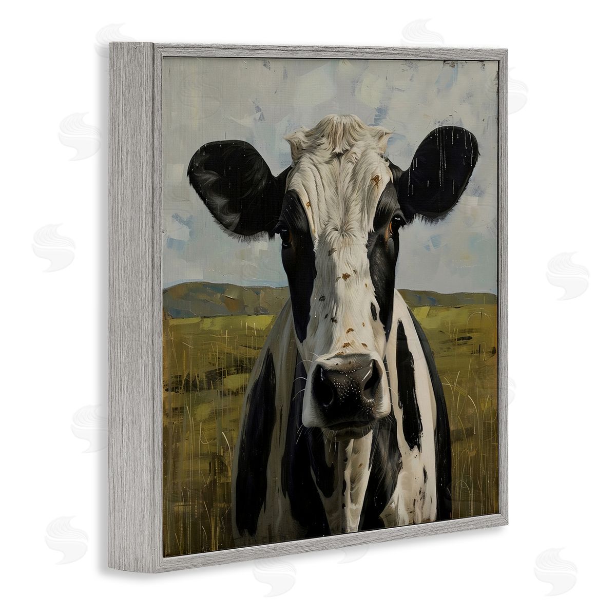 LSR Creative Studio Spotted Cow in Pasture Canvas Wall Art Print