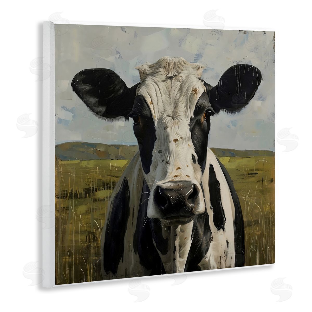 LSR Creative Studio Spotted Cow in Pasture Canvas Wall Art Print