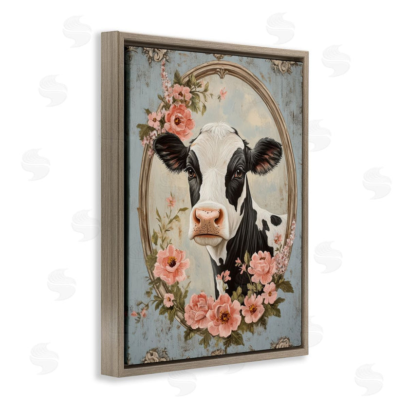 Petal Prints Design | Peachy Peonies Cow Portrait