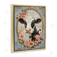 Petal Prints Design | Peachy Peonies Cow Portrait