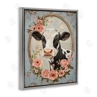 Petal Prints Design | Peachy Peonies Cow Portrait